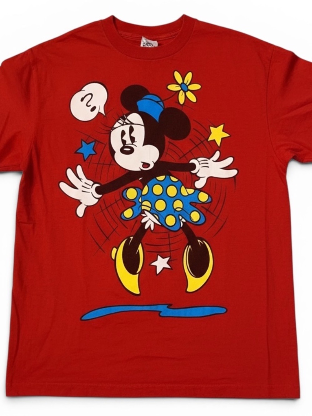 Vintage Disney Minnie Mouse Tee Single Stitch USA Red Graphic OS XL